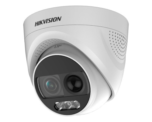 HD-TVI видеокамера 2 Мп Hikvision DS-2CE72DFT-PIRXOF (3.6 мм) ColorVu с PIR датчиком и сиреной