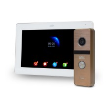 Комплект Wi-Fi видеодомофон и вызывная панель ATIS AD-770FHD/T-White + AT-400HD Gold