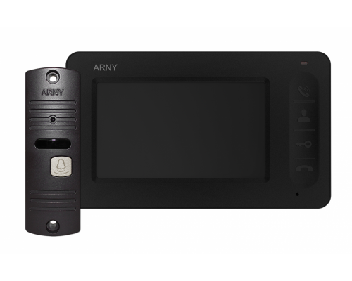 Комплект видеодомофона ARNY AVD-4005 Черный \ Коричневый