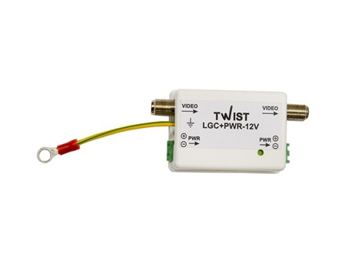 Грозозащита на коаксиал F-F Twist-LGC+PWR12V