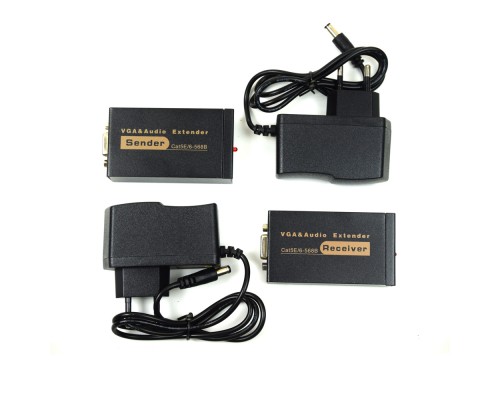 Активный приемник-передатчик VGA-видео и аудио по RJ45 до 100 м ATIS VGA Extender