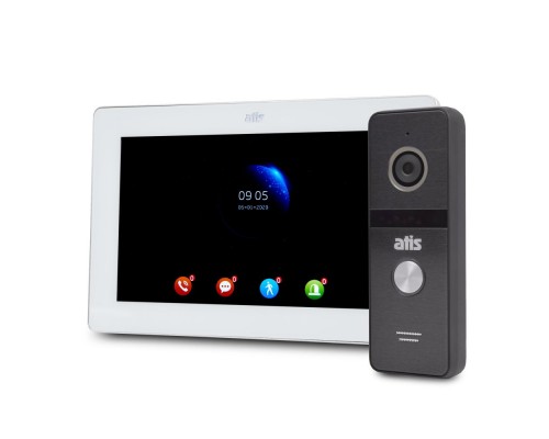 Комплект «ATIS Smart Квартира» – Wi-Fi видеодомофон 7" с переадресацией вызова на мобильный телефон через Tuya Smart + видеопанель 2Мп и контроль доступа с помощью электромеханического замка